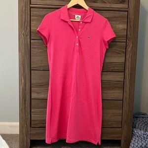 Lacoste Vibrant Pink Polo Dress Size 42, Lg.